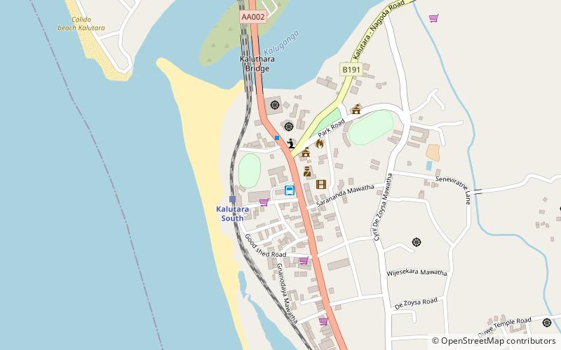 kalutara fort location map