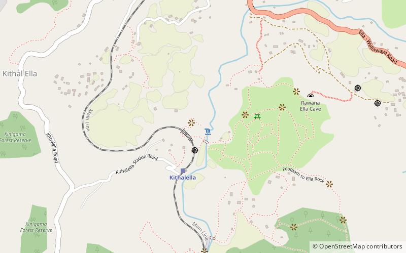 Small Rawana Waterfall location map