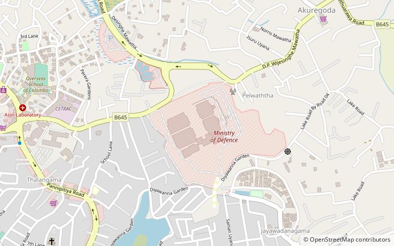 defence headquarters sri jayewardenepura kotte location map