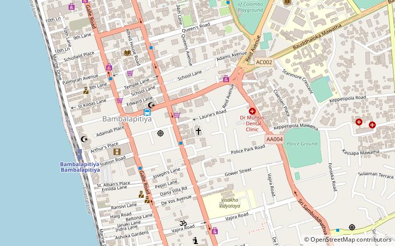 st marys church colombo location map