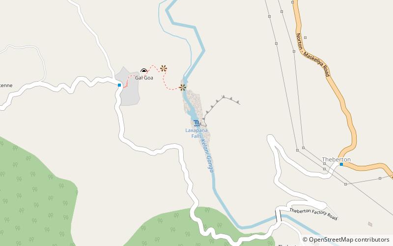 Laxapana Falls location map