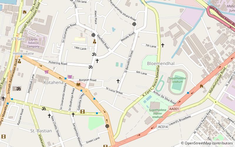 st lucias college kolombo location map