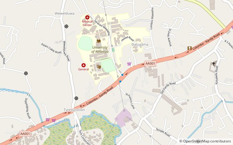 Universidad de Kelaniya location map