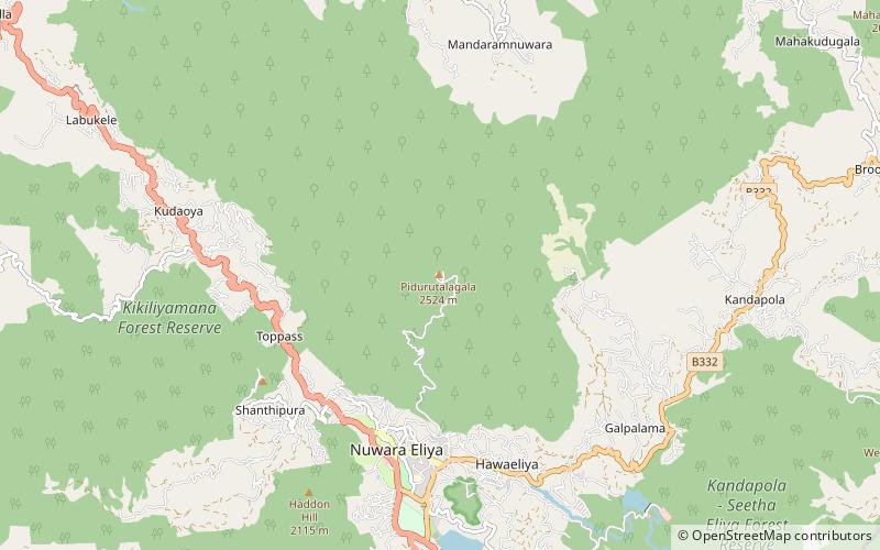 Pidurutalagala location map