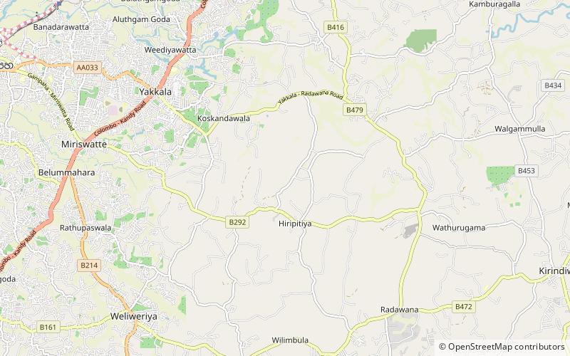 Maligatenna Raja Maha Vihara location map