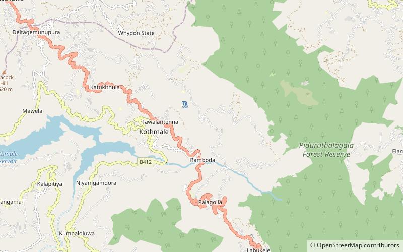 Ramboda Falls location map