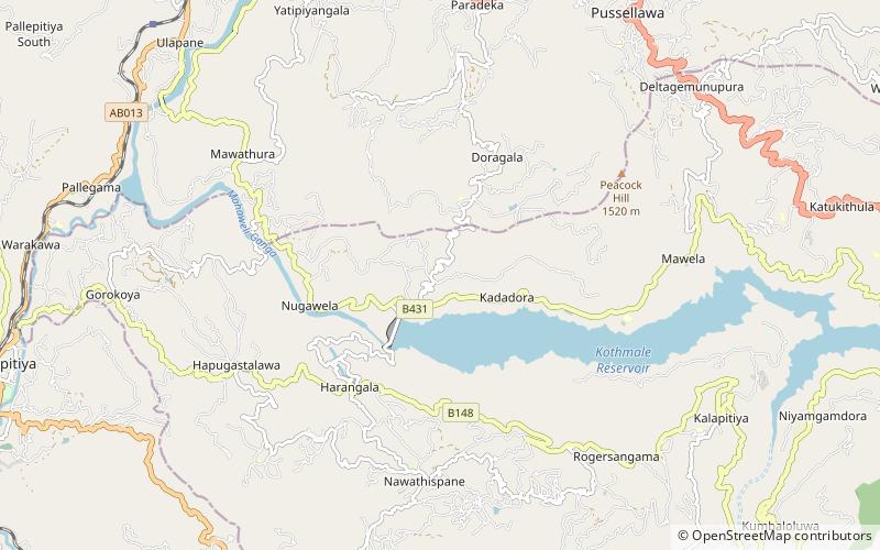 kotmale mahaweli maha seya location map