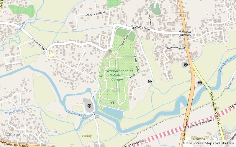 Henarathgoda Botanical Garden location map
