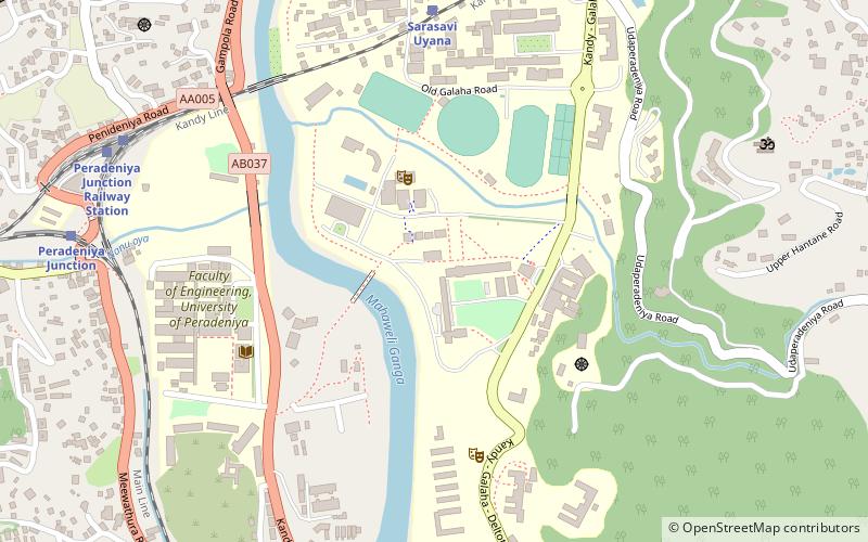 university of peradeniya library kandy location map