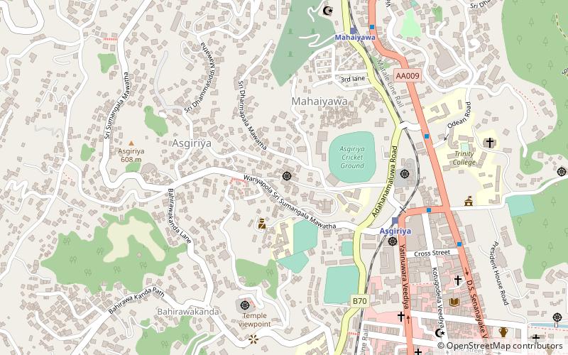 Asgiri Maha Viharaya location map