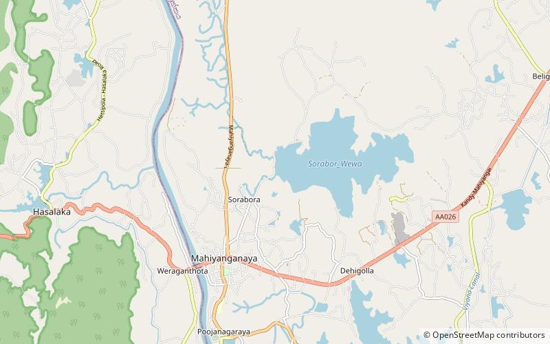 Sorabora Wewa location map