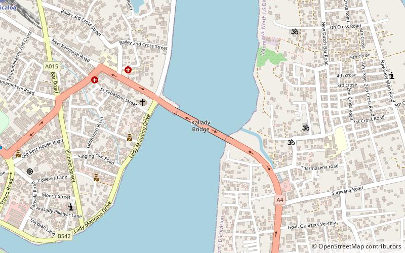 Kallady Bridge location map