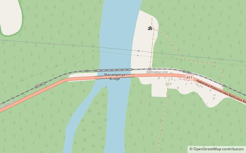 Manampitiya Bridge location map