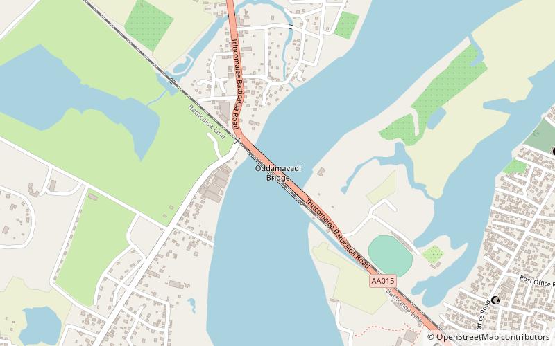 Oddamavadi Bridge location map