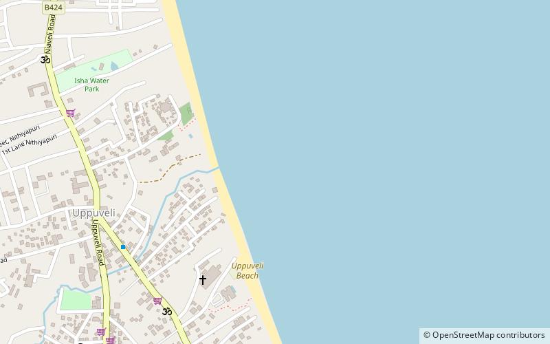 uppuveli beach trincomalee location map