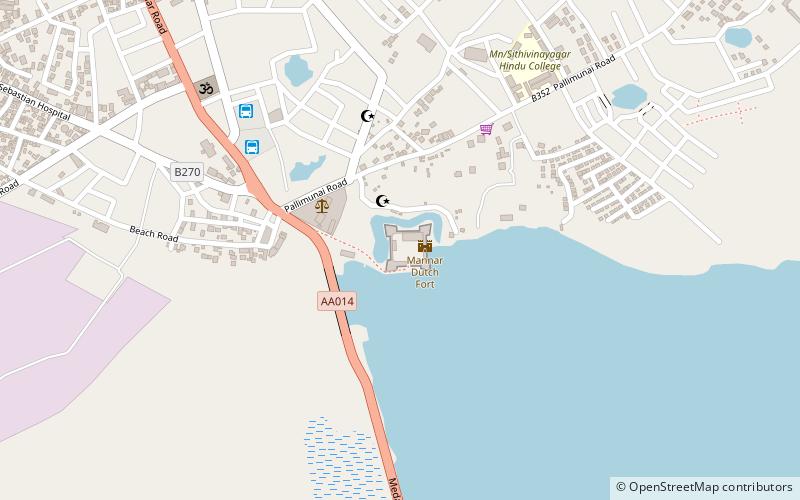 mannar fort location map