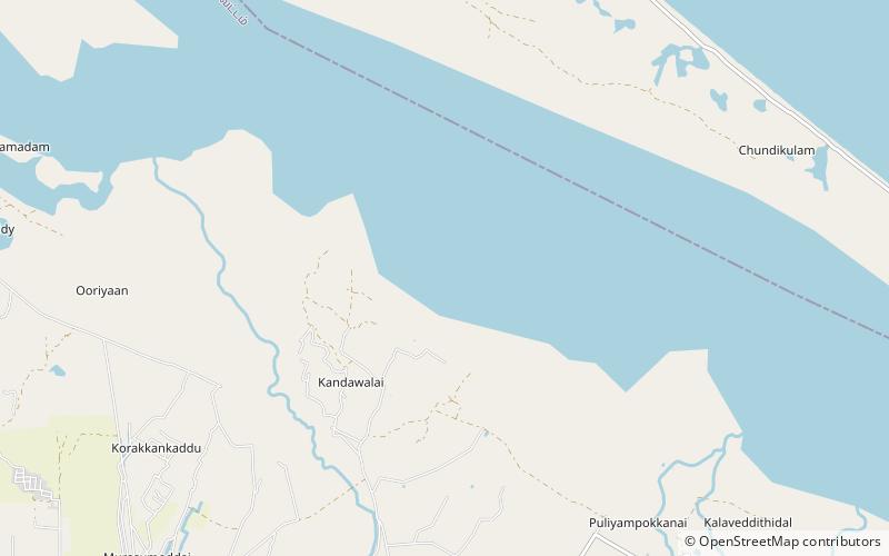 Chundikkulam Lagoon location map