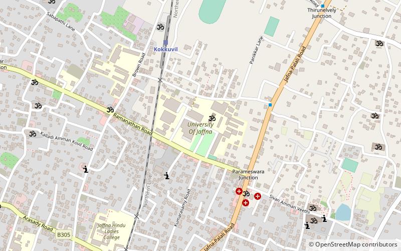 Université de Jaffna location map