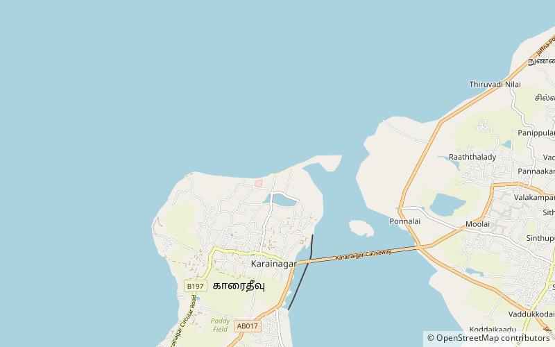 casuarina beach jaffna location map