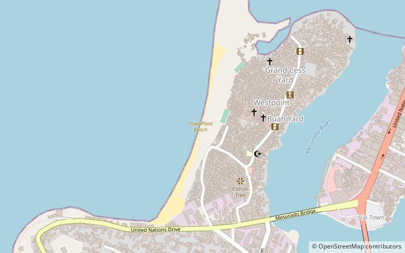 kru beach monrovia location map