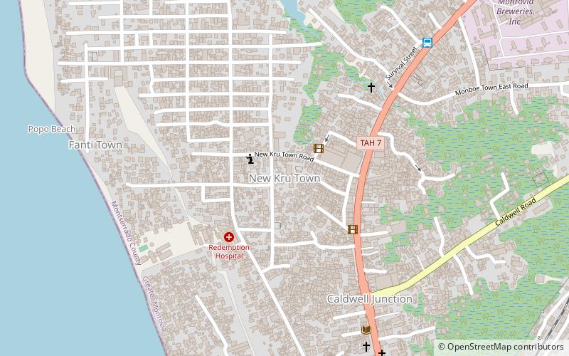 new kru town monrovia location map