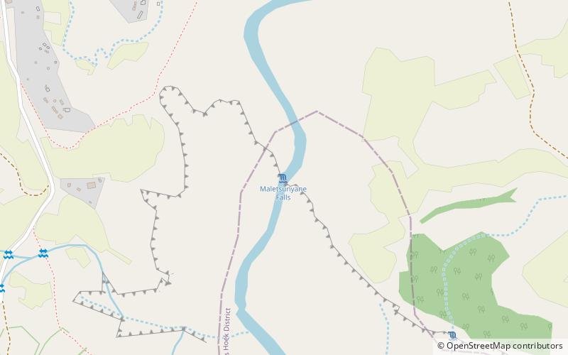 Maletsunyane-Wasserfall location map
