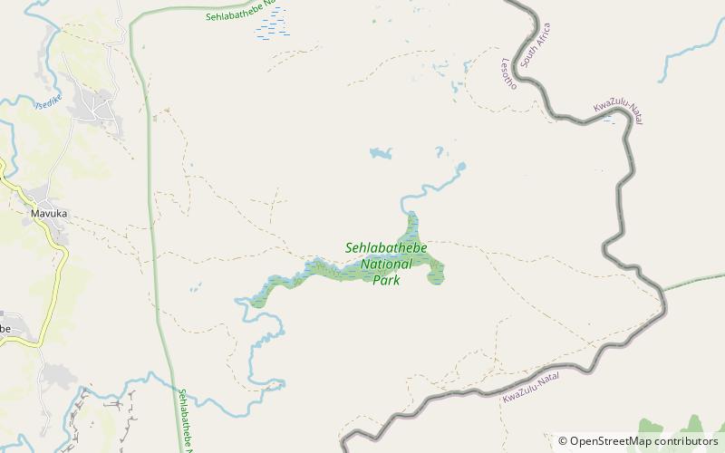 Sehlabathebe-Nationalpark location map
