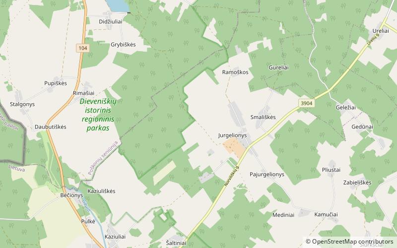 dziewieniski historyczny park regionalny location map