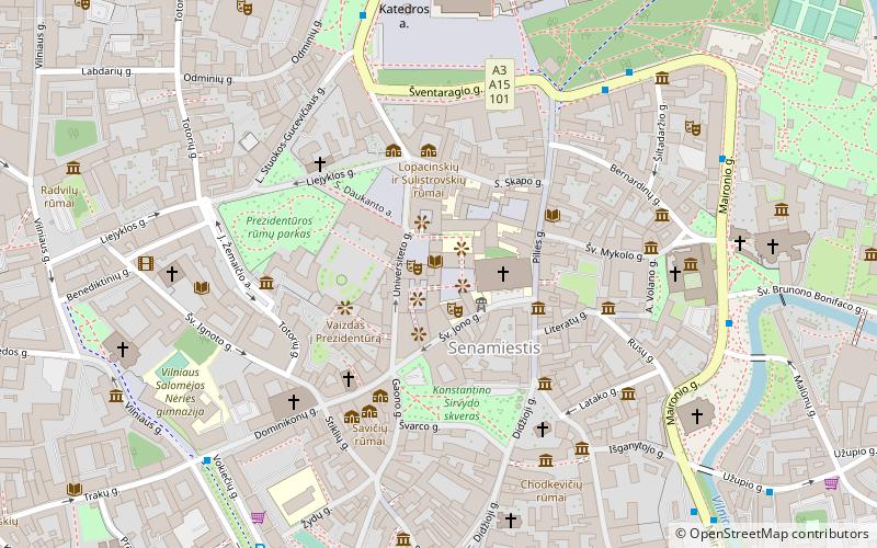 Vilniaus universitetas / Vilnius University location map