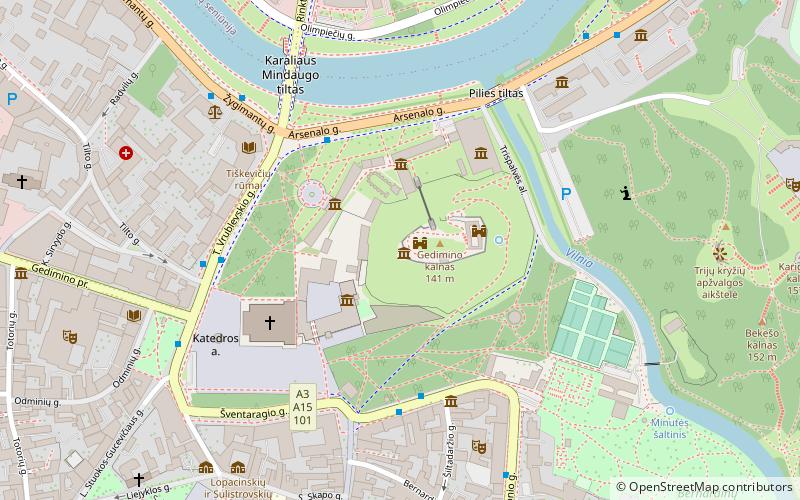 Gediminas-Turm location map