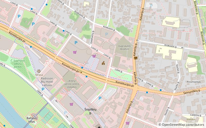 Vilnius city municipality building location map