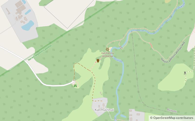 Karmazinai mound location map