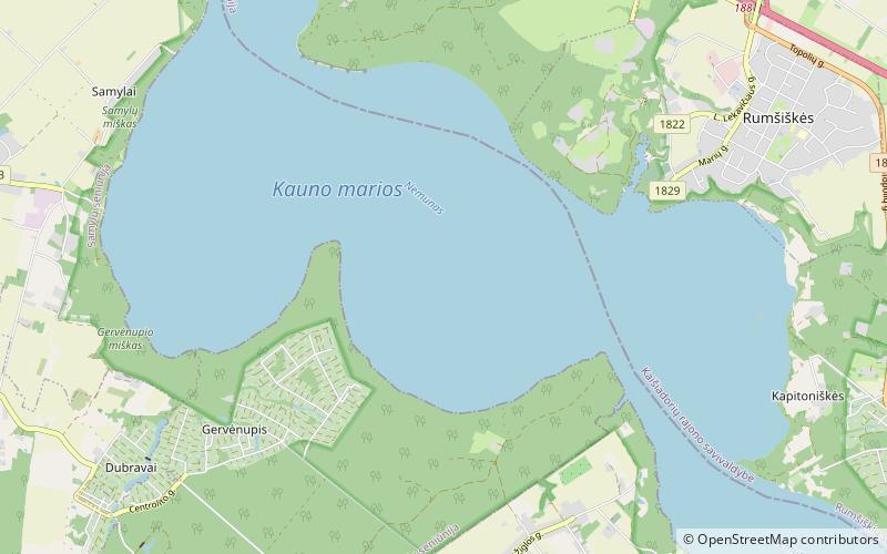 Kaunas Reservoir location map