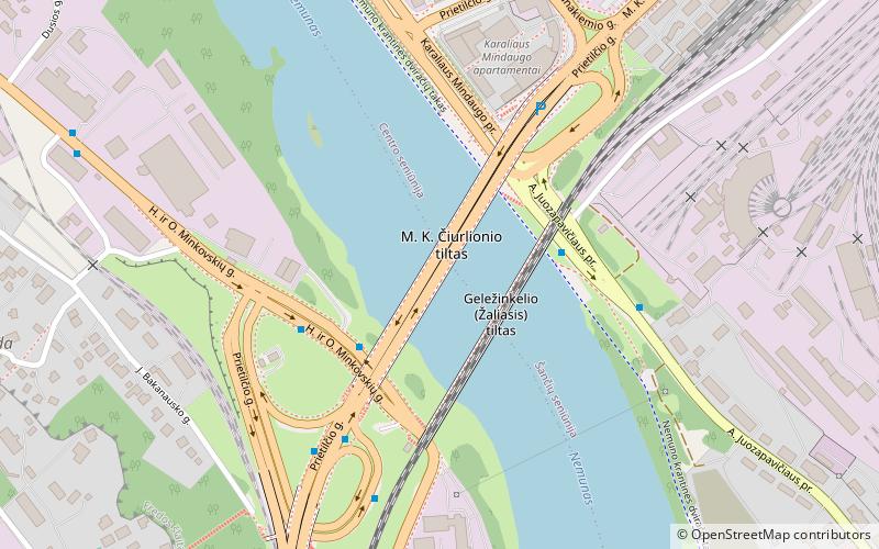 Čiurlionis-Brücke location map
