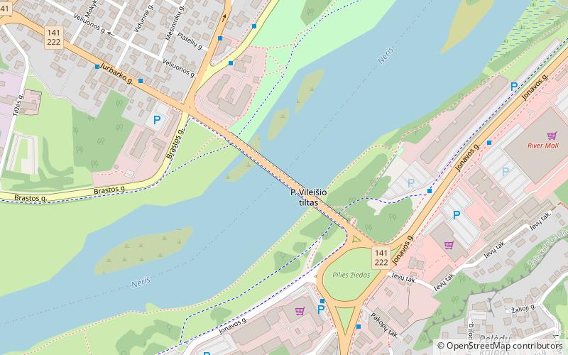 Petras Vileišis Bridge location map