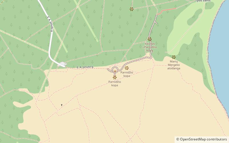 Parnidis dune location map