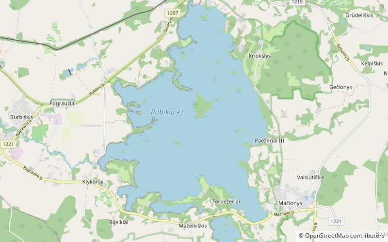 Lake Rubikiai location map