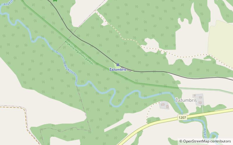 Žažumbrio ąžuolas location map