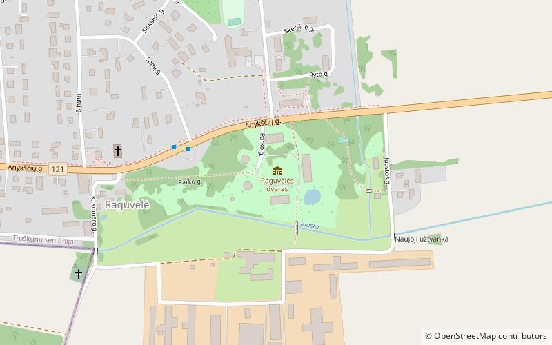 Raguvėlė Manor location map
