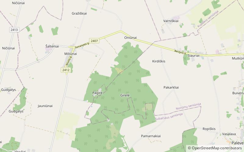 Beržėnai Manor location map