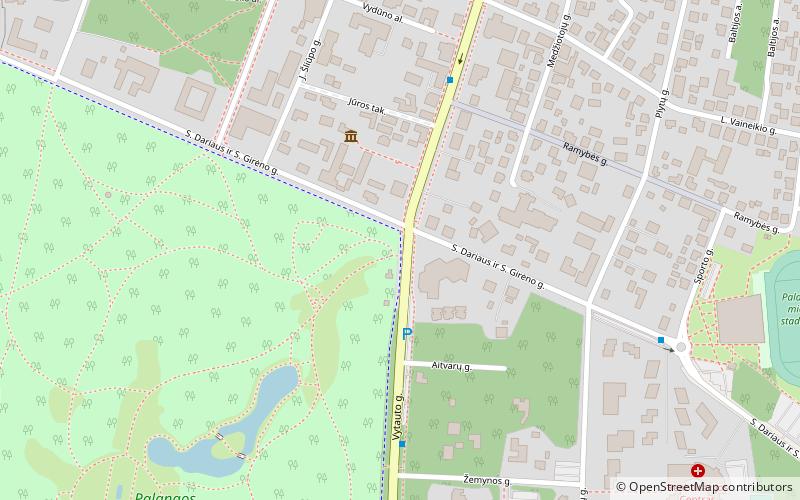 palangos botanikos parko planas palanga location map
