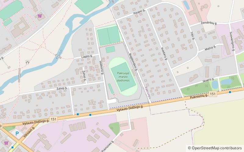 Pakruojis Stadium location map