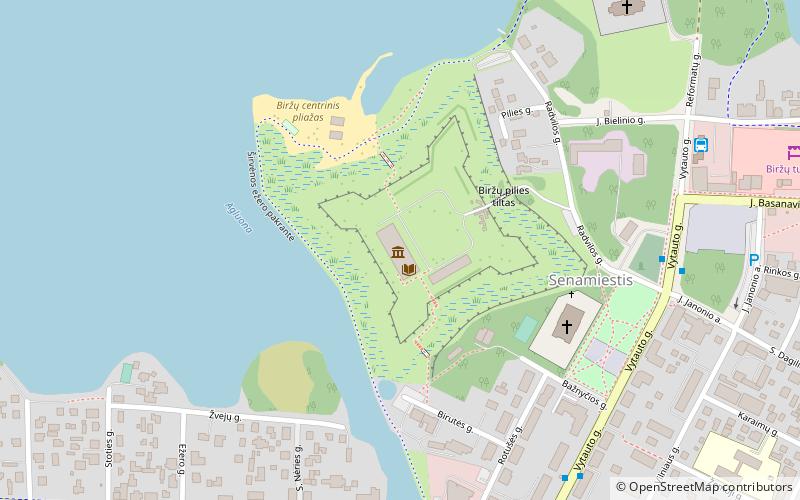 Biržų pilis location map