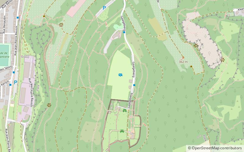 Escher Déirepark-Gaalgebierg location map