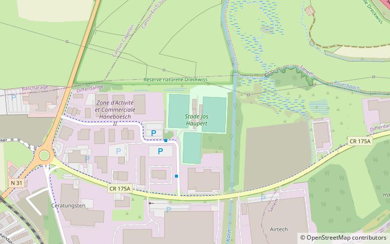 Stade Jos Haupert location map