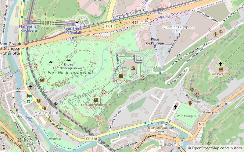 Fort Thüngen location map