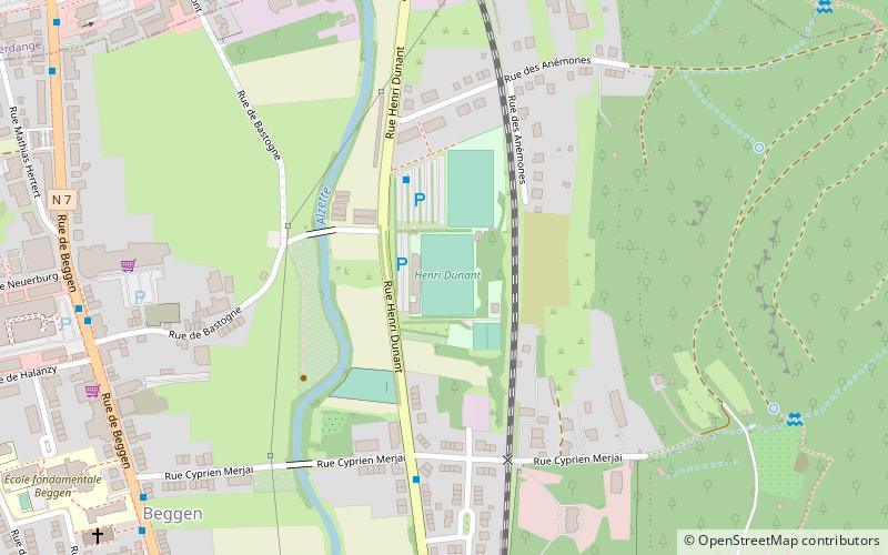stade rue henri dunant luxembourg location map