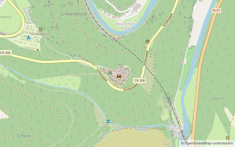 Bourscheid Castle location map