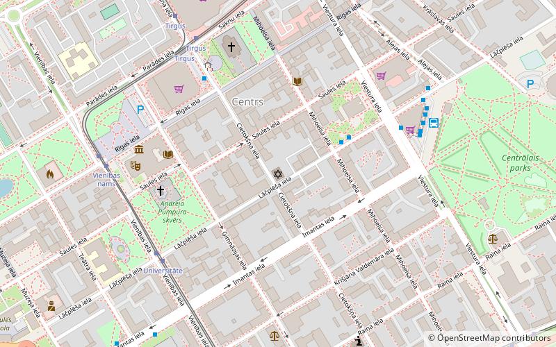 Daugavpils sinagoga location map