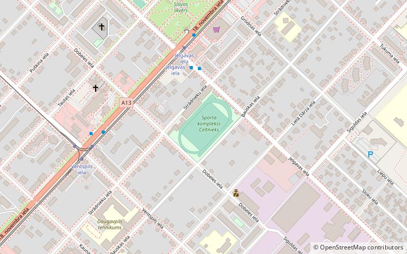 Celtnieks-Stadion location map